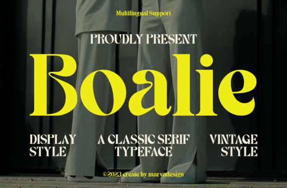 Boalie: A Serif Font for Real-World Design