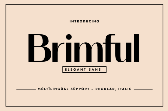 Brimful Review: A Bold Display Font for Brand Identity