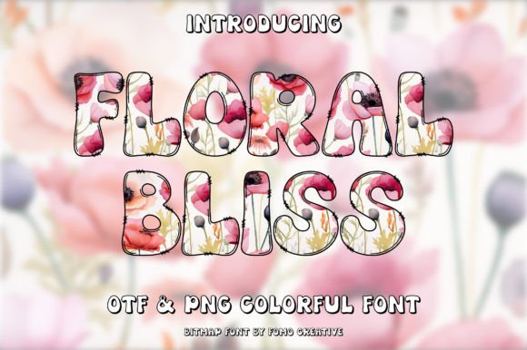 Floral Bliss: A Color Font for Creative Expression