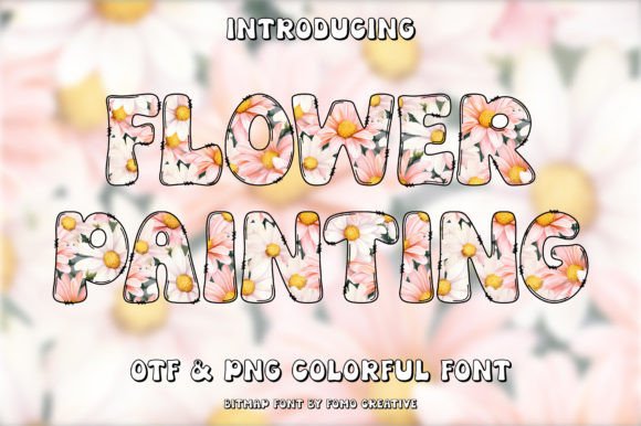 Flower Painting Font for Business