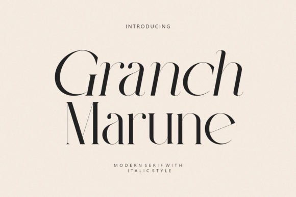Granch Marune: A Serif Font for Creative Branding