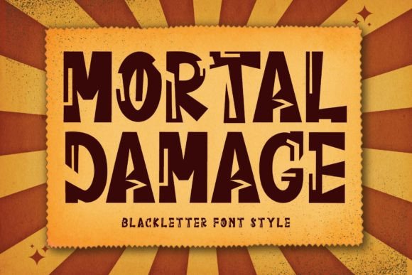 Mortal Damage: A Bold Blackletter Font for Editorial Design