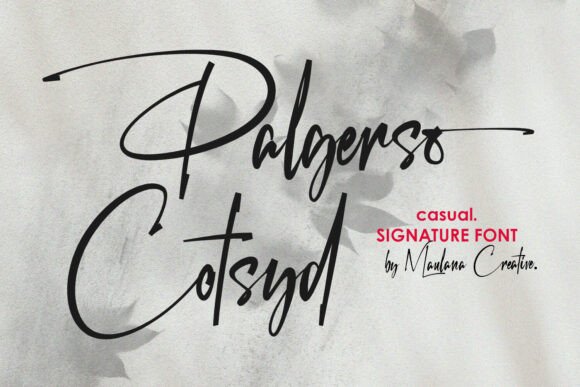 Palgerso Cotsyd: A Flowing Script Typeface for Editorial Design